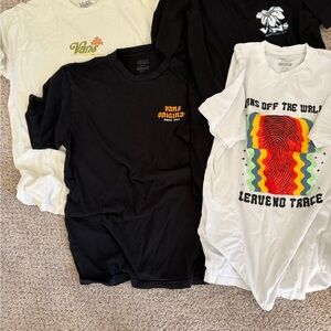 Vans Short Sleeve Tees in Black and White